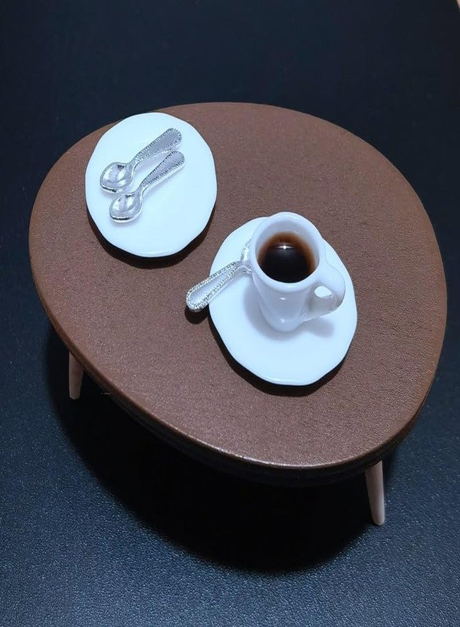 WinldMonmo 1:12 Scale Miniature Coffee Cup with Spoon - Dollhouse Scene Accessory for DIY Summer Table Setting, Desktop Display, Realistic Resin Mug Prop for Relaxation-Themed Mini Décor - Image 4